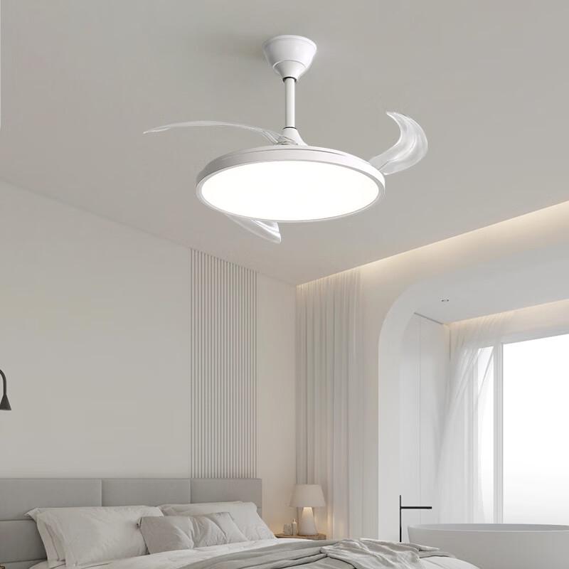 UOSU Modern Ultra-Thin LED Dimmable Ceiling Fan Light