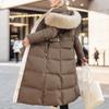 Women's Winter Long Coat Slim Fit Belt Jacket Fashionable Women's Winter Coat Winter Jacket Clothes Snow Wear Hooded Coat
