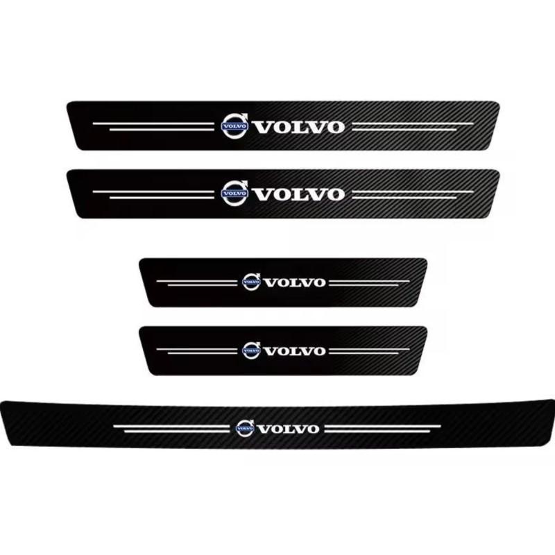 1/4/5Pcs Car Door Sticker Threshold Anti Scratch Decal Accessories For Volvo Xc60 Xc90 V40 V60 S60 V50 V90 S80 C40 XC40 Rdesign