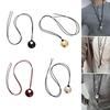 Fashionable PU Leather Necklace Versatile PU Leather Necklace With An Elegant Fortune Rings Designs for Women