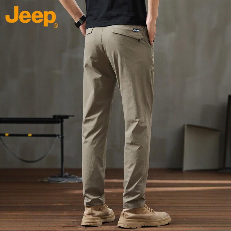 Jeep Men's Casual Straight-Leg Trousers