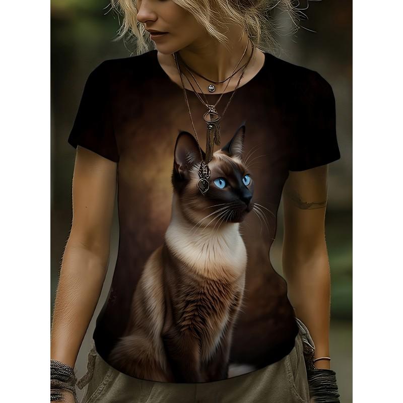 Streetwear Punk Style Graphic Tee Women - Comfortable Breathable Casual Round Neck Short Sleeve Top
