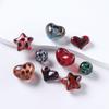 2pcs 15.5mm Acrylic Round Shaped Beads Leopard Print Spacer Loose Beads for DIY Bracelets Earrings Jewelry Making Accessories