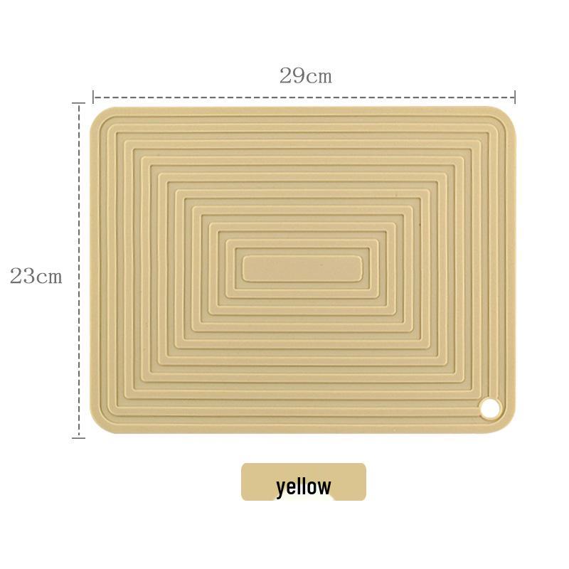 

Large 29cm Non-slip Silicone Pot Mat - Thickened Heat Resistant Wavy Pattern for Kitchen & Dining Table. 29x23x0.35 cm