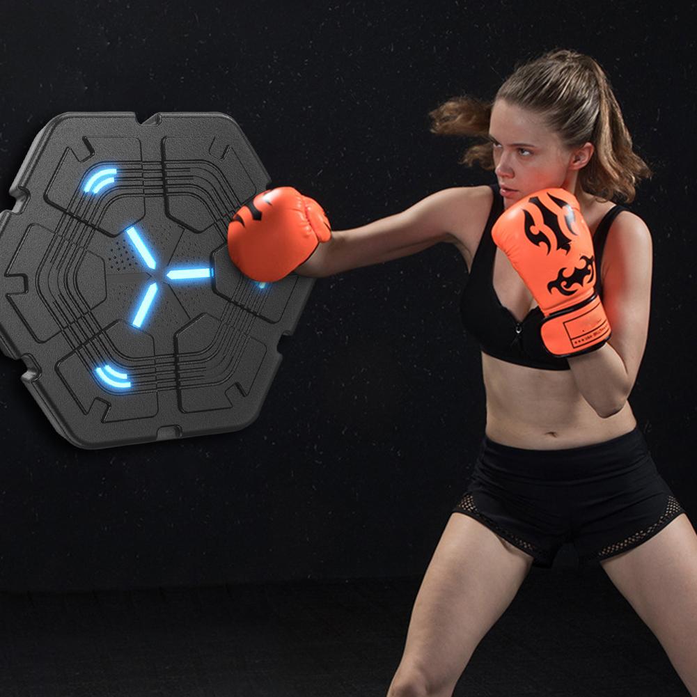 Smart Music Boxing Machine Wall Target LED Lighted Sandbag for Children Adults Home Exercise Relaxing Reaction Training Target