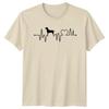 Dog Silhouette Heartbeat TShirt Animal Lover Gift For Him And Her