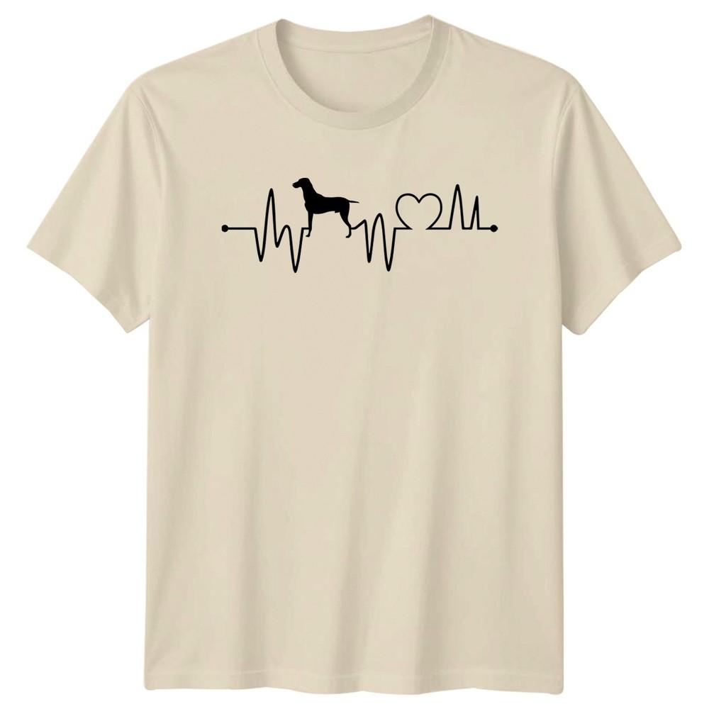 Dog Silhouette Heartbeat TShirt Animal Lover Gift For Him And Her