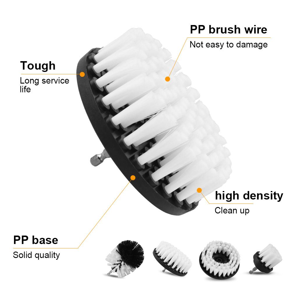 Cleaning Brush 2/3\.5/4/5 Inch Brush Attachment Set Power Scrubber Brush Tile Bathtub Surface Cordless Rotary Cleaning Tool Kit