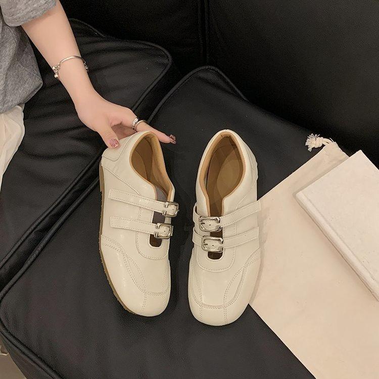 Retro Shoes, Women s Shoes, Casual Shoes, Single Shoes 35 бежевый
