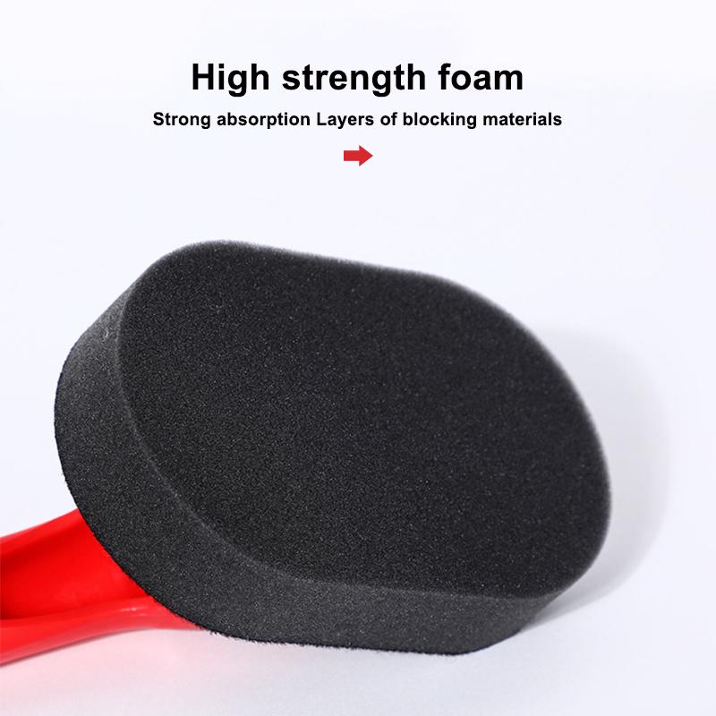 SEAMETAL Car Tire Wheel Waxing Sponge Long Handle Brush Anti-slip Cleaning Brush Polishing Tool
