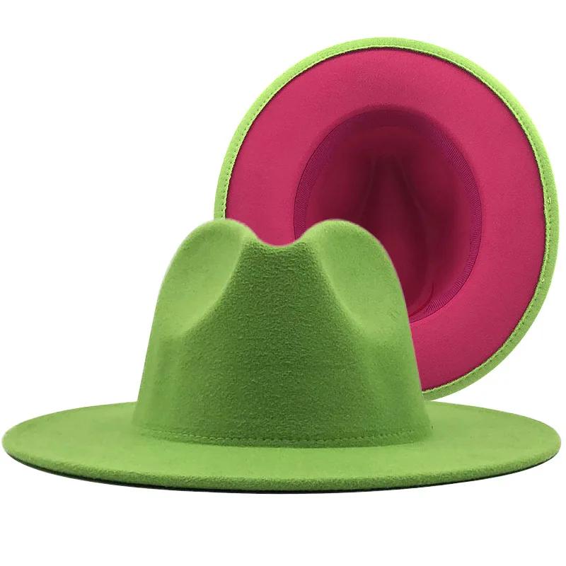 2025 Wool Felt Fedora Hat Wide Brim Jazz Party Hat for Women Men Autumn Winter Fashion