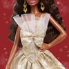 Barbie Holiday Barbie Wave Hair Signature Black Doll House for Pretend Ages 6 and Gold Dress-Up Play, Up, (JBH96)