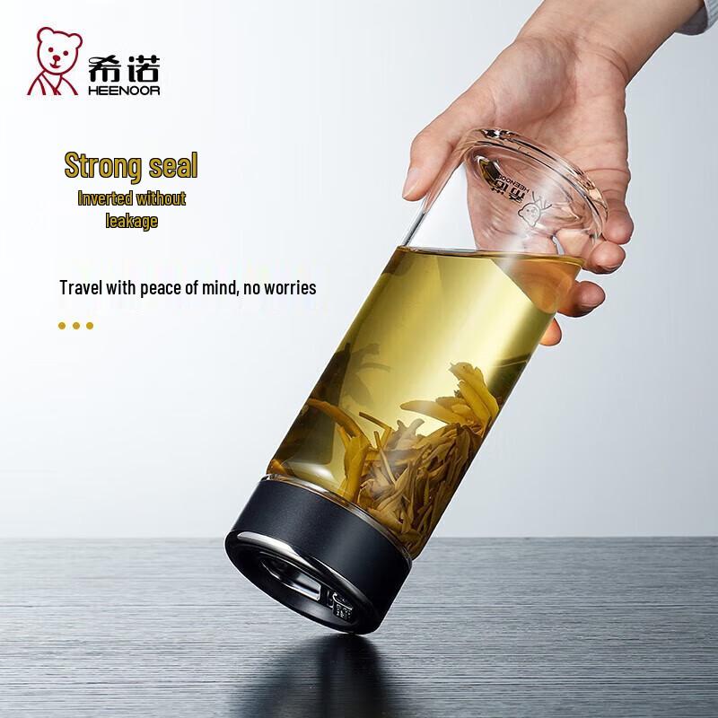 Xinuo Portable Borosilicate Glass Tea Water Cup