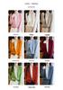 100% Wool Color Block Two-Piece Cardigan - Autumn/Winter Long Sleeve Loose Top for Women