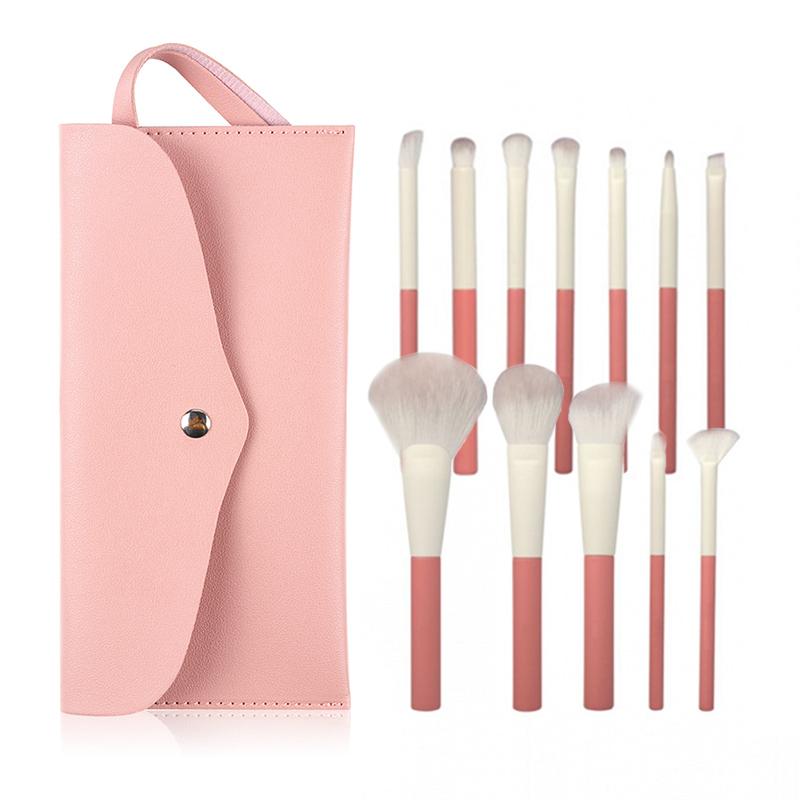 HMU Vegan New Branded Private Label Make up Brushes Pink Makeup Brushes Set With Case