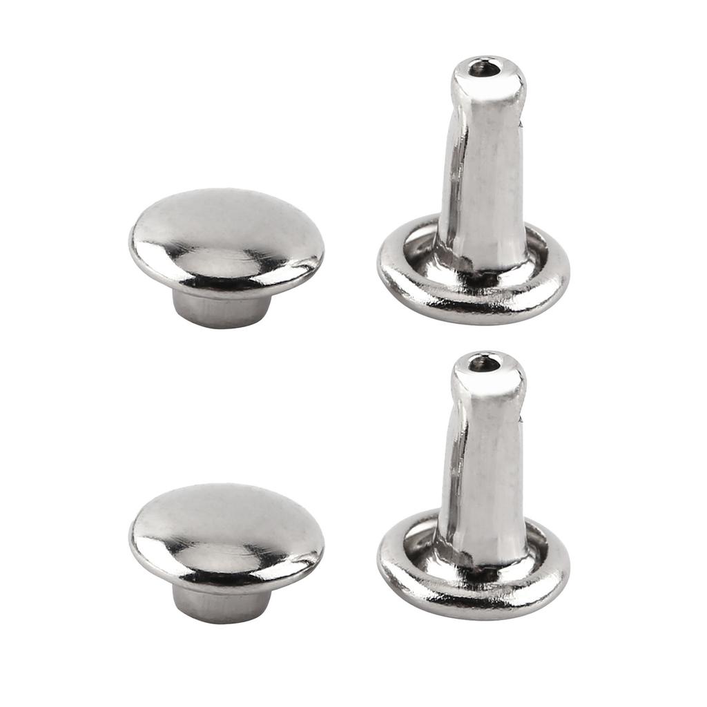 100pcs Double   Rivet Tubular Metal Leather Craft Repairs Studs Decoration