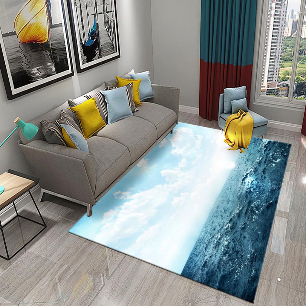 Bathroom Toilet Bedroom Kitchen Living Room Non-slip Floor Mat Sunset Ocean Beach Sky Landscape Rug