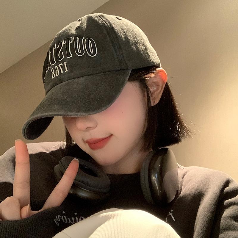 

Large head circumference makes the face look smaller, women s versatile vintage washed American retro baseball cap with wide brim and soft top, Average Size（54-60cm）