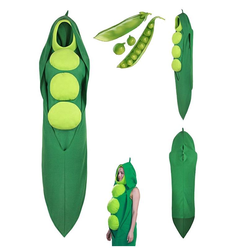 Falei Festival Vegetable Cos Stage Costume For Halloween Party Cosplay Food Pea Roleplay Outfit