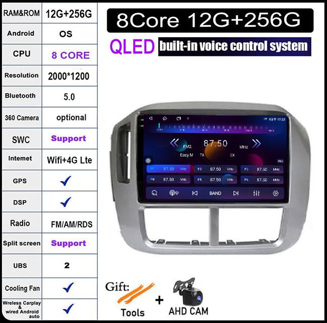 9 Lnch For Honda Pilot 2006 2007 2008 Car Radio Video Multimedia QLED Navigation GPS IPS 4G Wifi Stereo Screen Auto