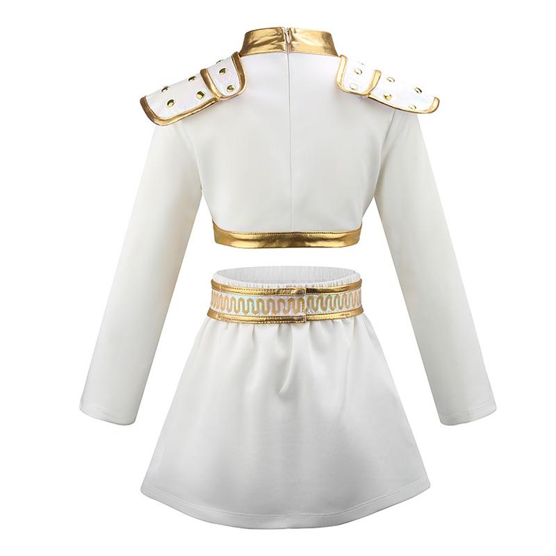 Kids Girls Kpop Hunter Singer Costume Halloween Carnival Stage Performance Cosplay Costume 3-piece Halloween Party Costume Set