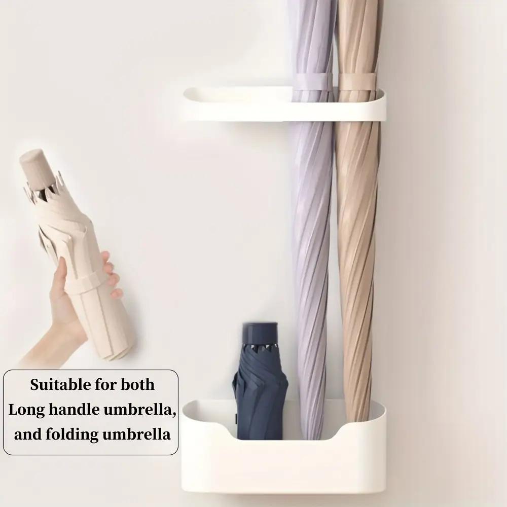2PCS No-drill Wall-mounted Umbrella Rack, Large-capacity Umbrella Storage Rack, Suitable for Entrances, Hallways, and Umbrella Storage.