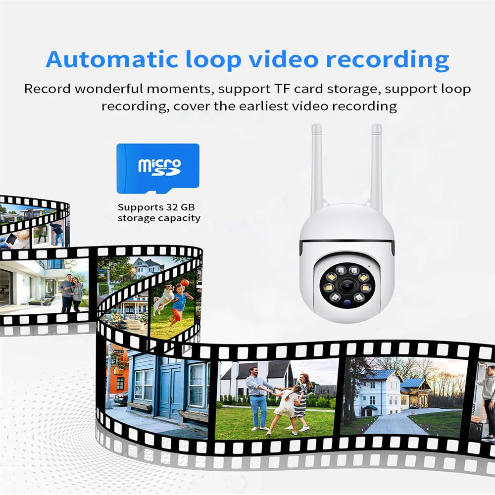 Wireless Security Camera Outdoor Home 360° Panoramic 2.4GHz WiFi 1080P Dome Cam