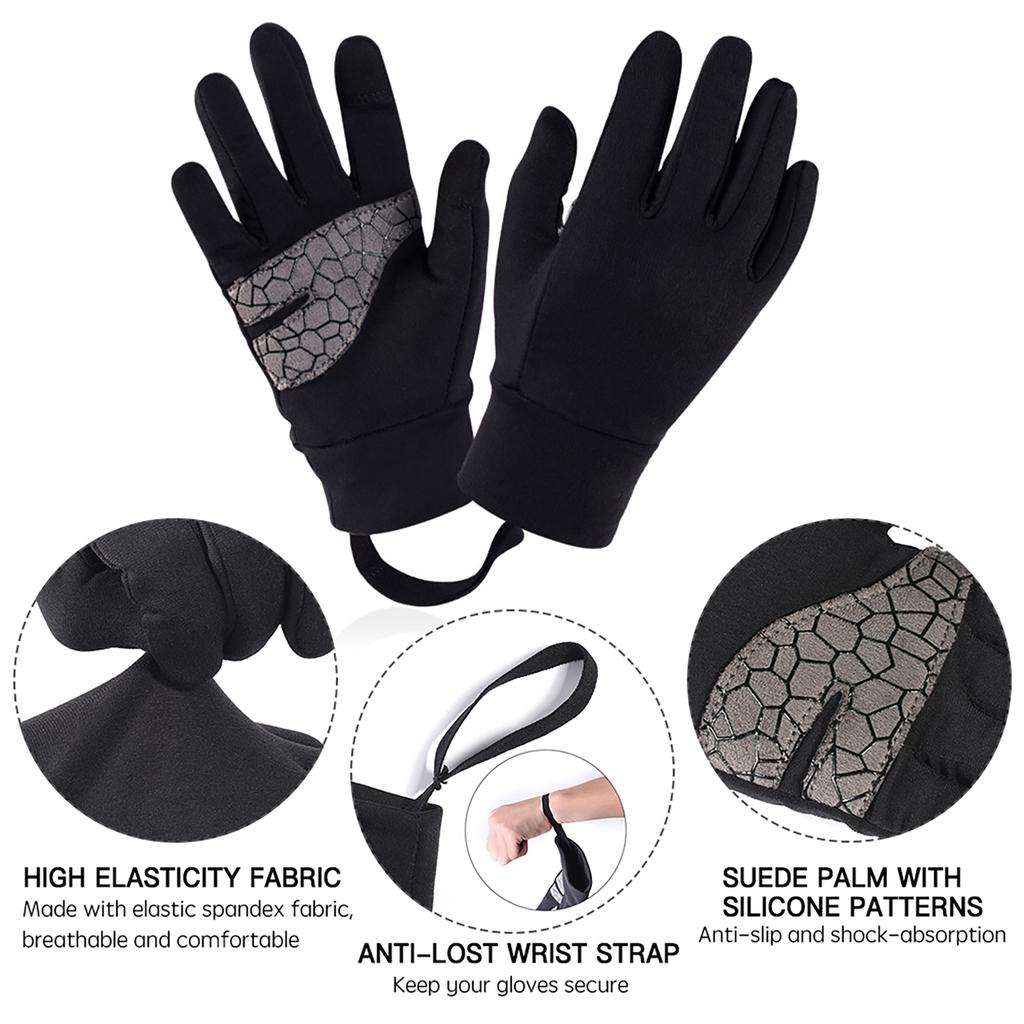 Cycle Gloves for Kids Anti-Slip Full Finger Outdoor Bike Riding Gloves     Gloves 4-12 Years