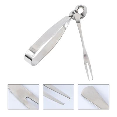 2 Pcs Snail Fork Salad Serving Utensils Escargot Tableware Kitchen Tongs Griddle Pan