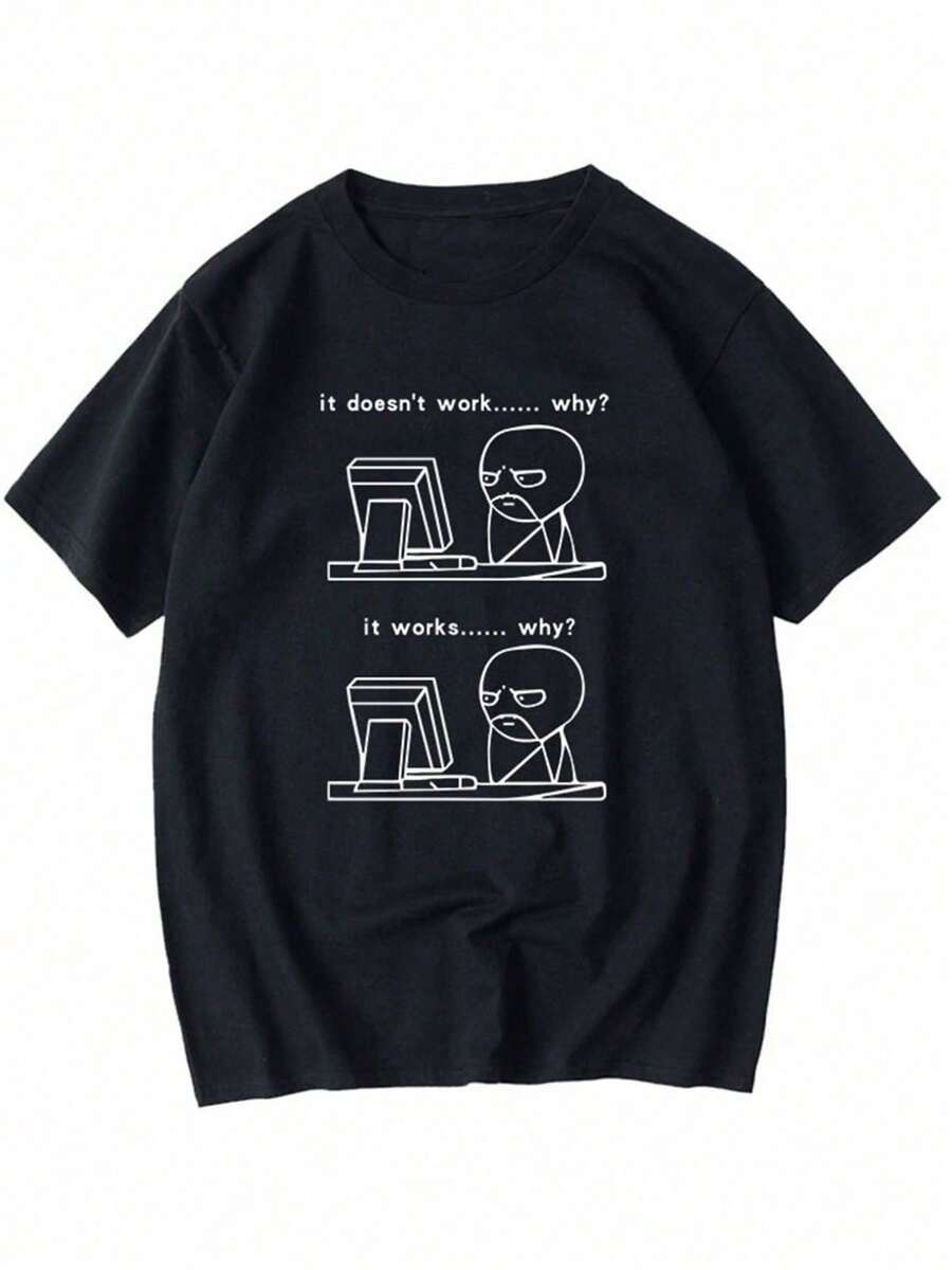 

Unisex s Casual Summer Outfit T-Shirt Crew Neck Short Sleeve T-Shirt L