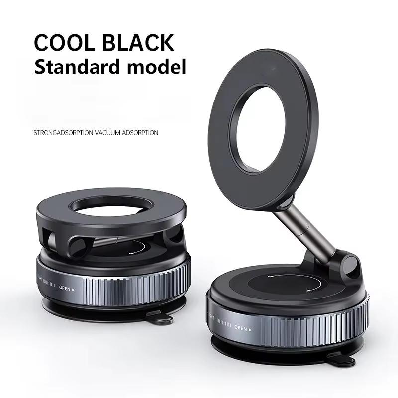 2026 Magnetic Vacuum Phone Mount 360° Adjustable Mount with Strong Suction CupNavigation Design, Universal Car Mount Regular Black