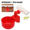 5Pcs Chicken Water Bowl Automatic Drinker Cups Thread Filling Waterer Poultry Drinking Bowl for Chickens Quail Bird Cage