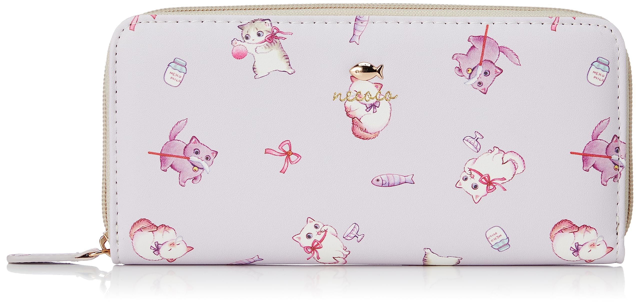 Aldi necoco Круглый длинный кошелек A48-11 Фиолетовый