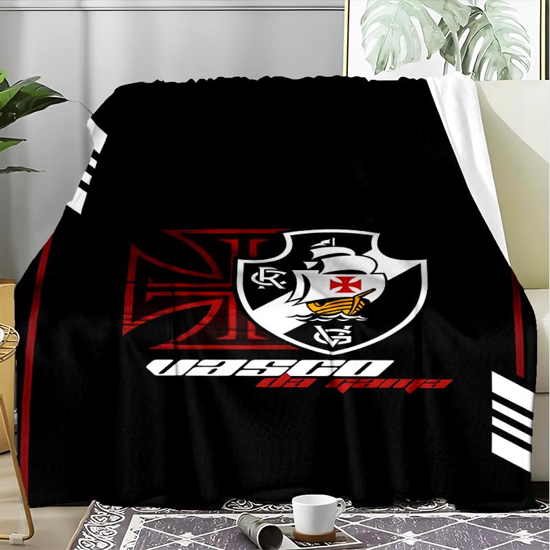 1PC Vasco Football Club Printed Soft Flannel Blanket Throw for Adult Bedroom Living Room Sofa Camping Travel Fan gifts Christmas Gifts