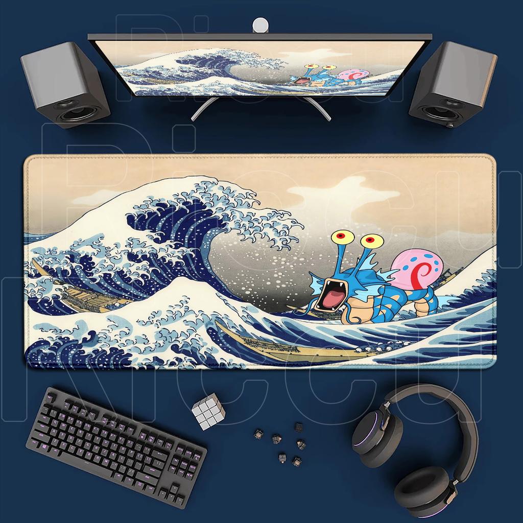 New Cool Anime Mouse Pad Ppokemon Gyarados Xmm Gaming Accessories Carpet Gamer Keyboard Desk Mat NonSlip Laptop Mousepad