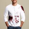 Men's Halloween Print Raglan Dralan Three-quarter Sleeve Casual Top