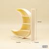 1:12 Dollhouse Miniature Moon Bookcase 4-Layer Storage Rack Display Cabinet Showcase Model Decor Toy Doll House Accessories