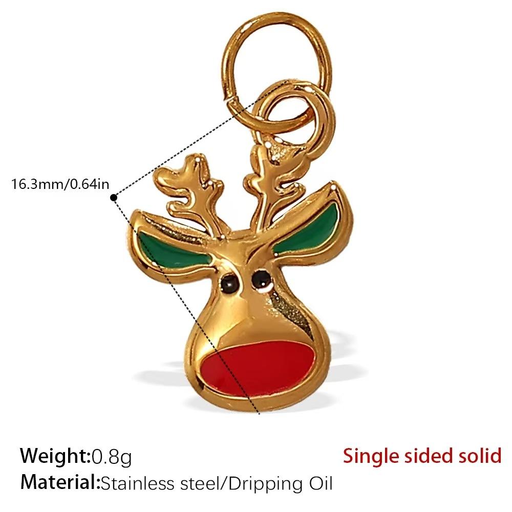 European and American creative colorful and diverse DIY pendant stainless steel plated 18K gold versatile pendant collection