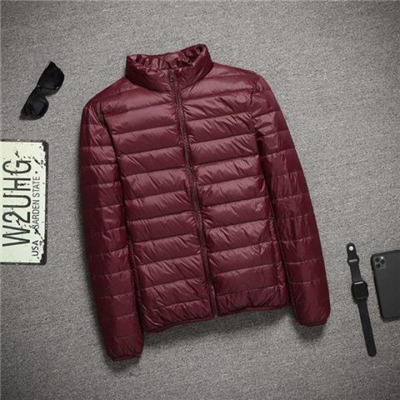 Men's 2023 Lightweight Cotton Jacket - Thin, Versatile, Stand Collar, Short, with Hood for Autumn/Winter