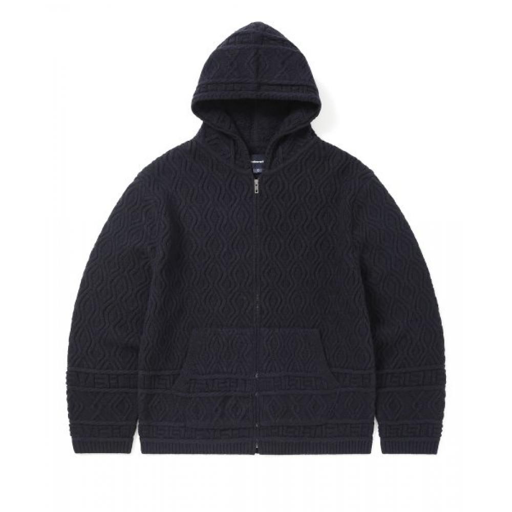 ThisIsneverthat  ThisIsneverthat  Толстовка на молнии с косами Темно-синяя S