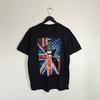Foreigner T-Shirt Black Mens Large British American Flag Band Tee Graphic Print