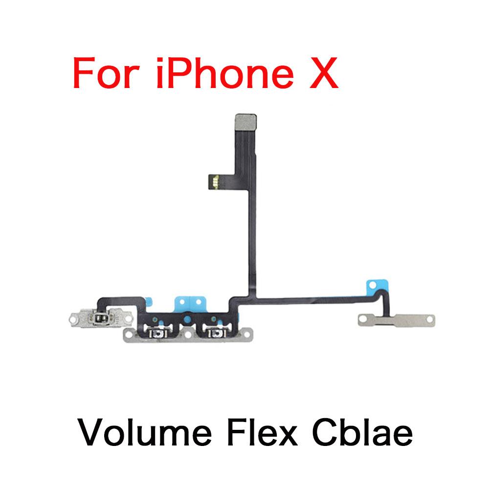 Power And Volume Button With Silent Switch Flex Cable For iPhone X XR XS 11 12 Mini Pro Max Repair Replacement