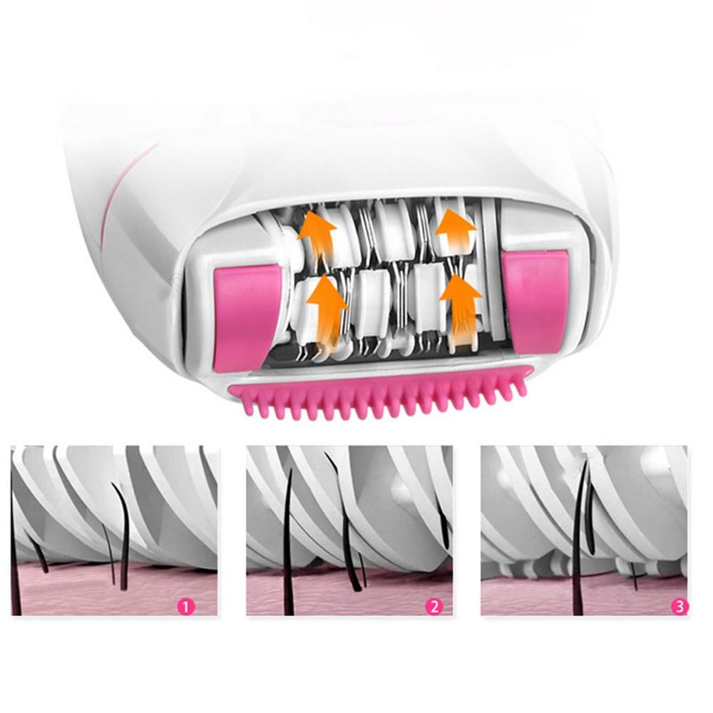 Routop elektrisk epilator, hårtrimmer, snabb rotation, hårborttagning, kan användas på hela kroppen, 2 lägen, USB-uppladdningsbar