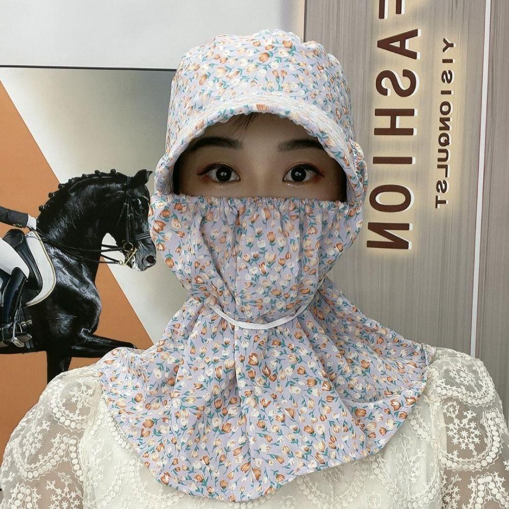 Sun Protection Women Sun Hat Ear Flap Tea Picking Hat Casual Neck Protective Cover Cap  Climbing
