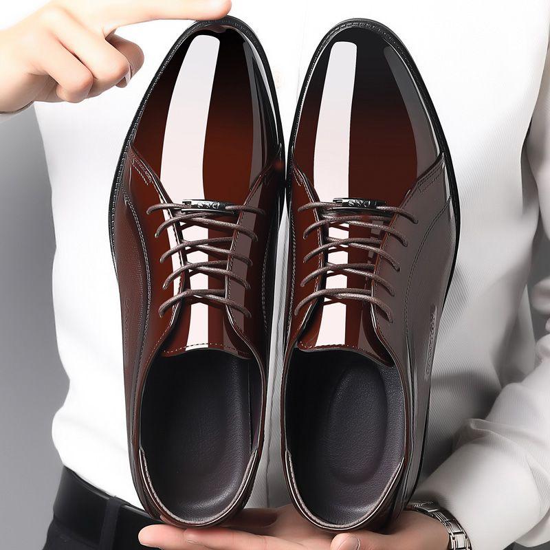 

Bright Upper Black Social Shoe Male Spring Autumn Luxury Designer Casual Business Party Cheap Clearance 39 Men s Formal Shoes 48