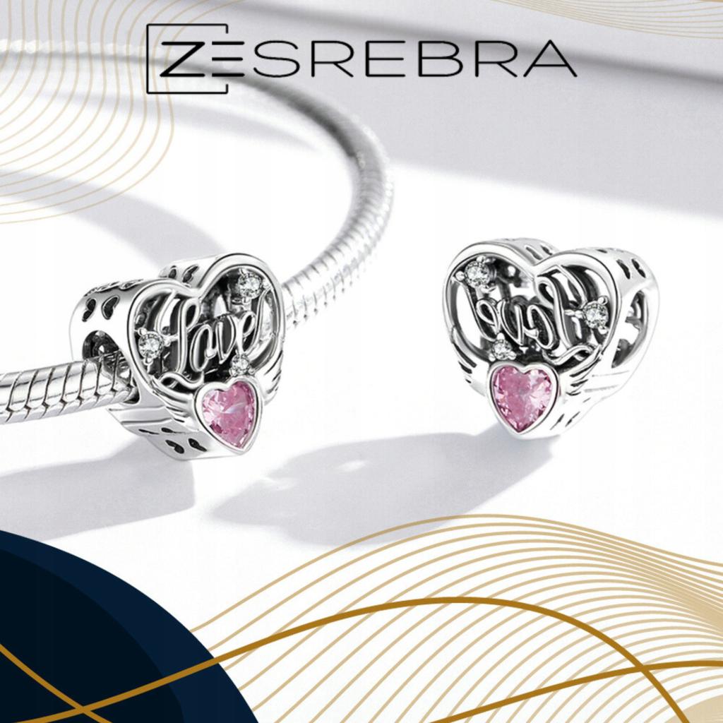 Charms Openwork Heart Love Bead Pr 925 Beads Pendant