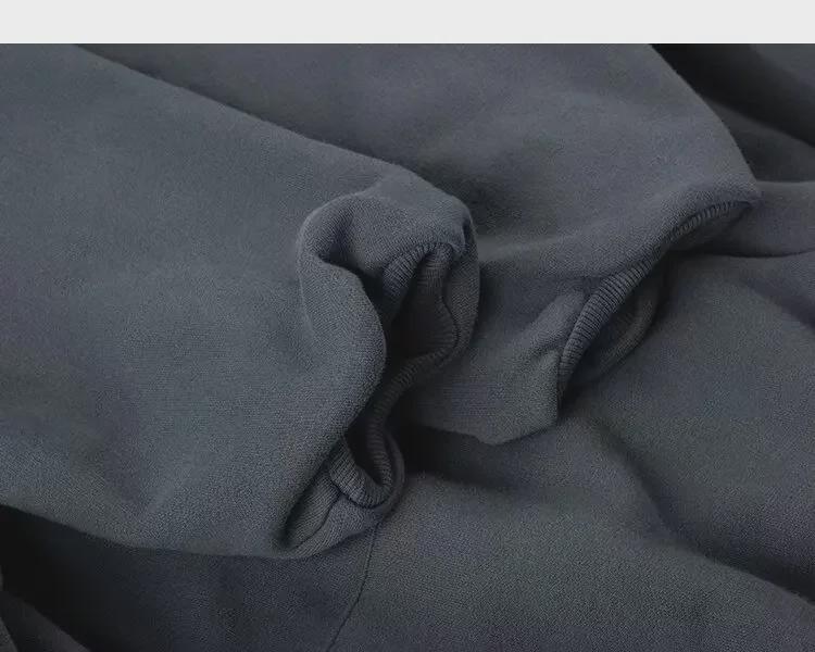 Sweat-shirt vintage américain gris pour homme avec col semi-montant et design de veste à capuche