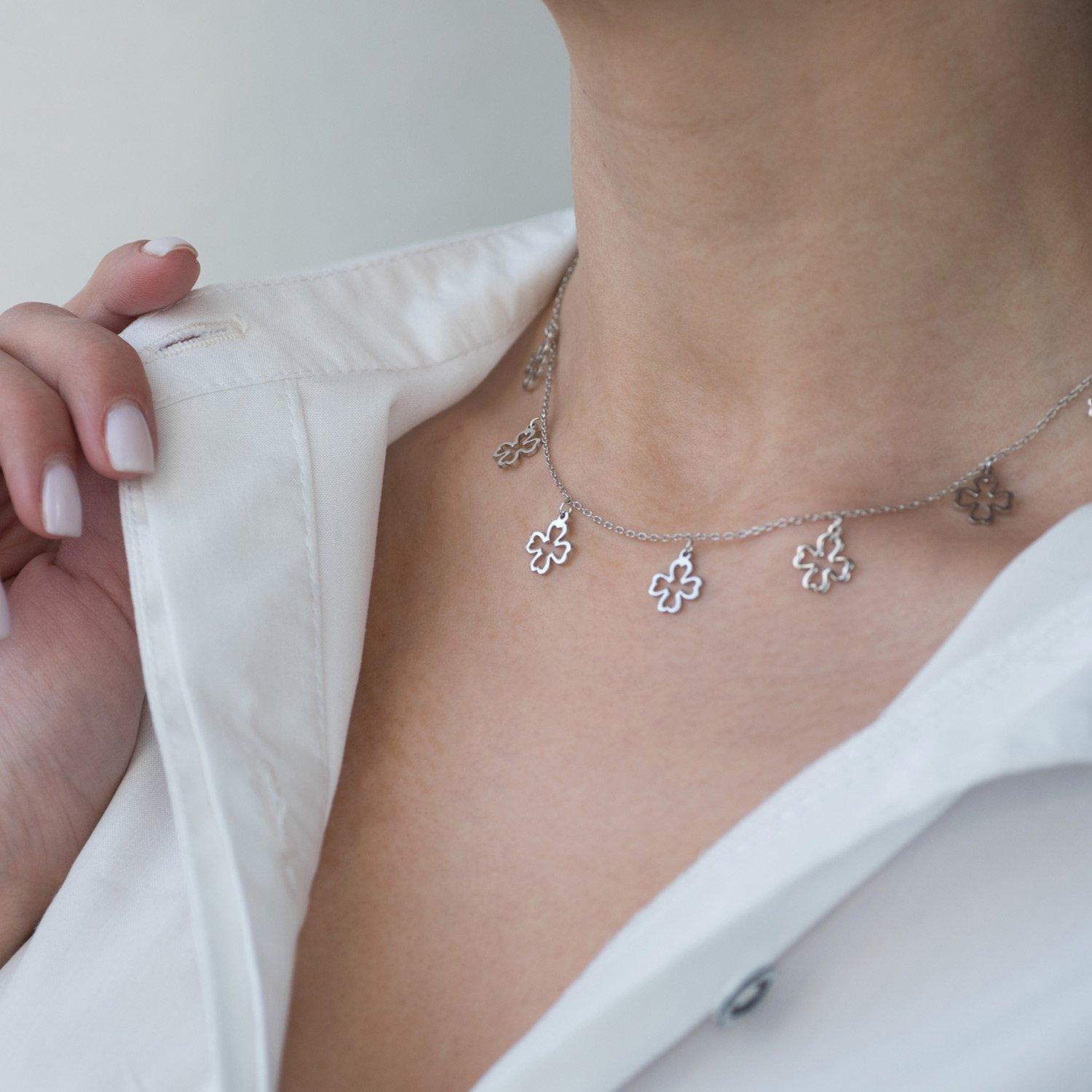 

Срібна каблучка Конюшина Oniks 45 срібний