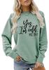 Loose Casual Women's Sweatshirt - 'Yes, I'm Cold' Print, Round Neck