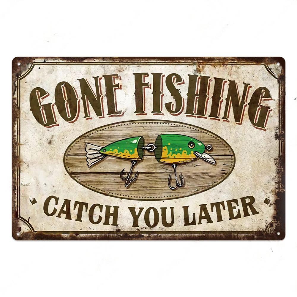 Lake House Posters Vintage Metal Tin Signs Decor Rustic Plaque Metal Plate Wall Art Decor for Living Room